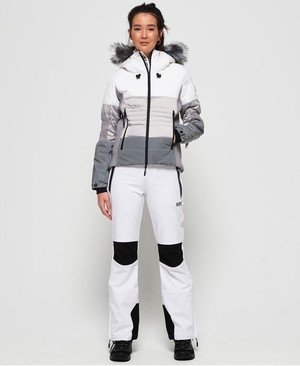 Superdry Sleek Piste Ski Női Nadrág Fehér | UXTFO9685